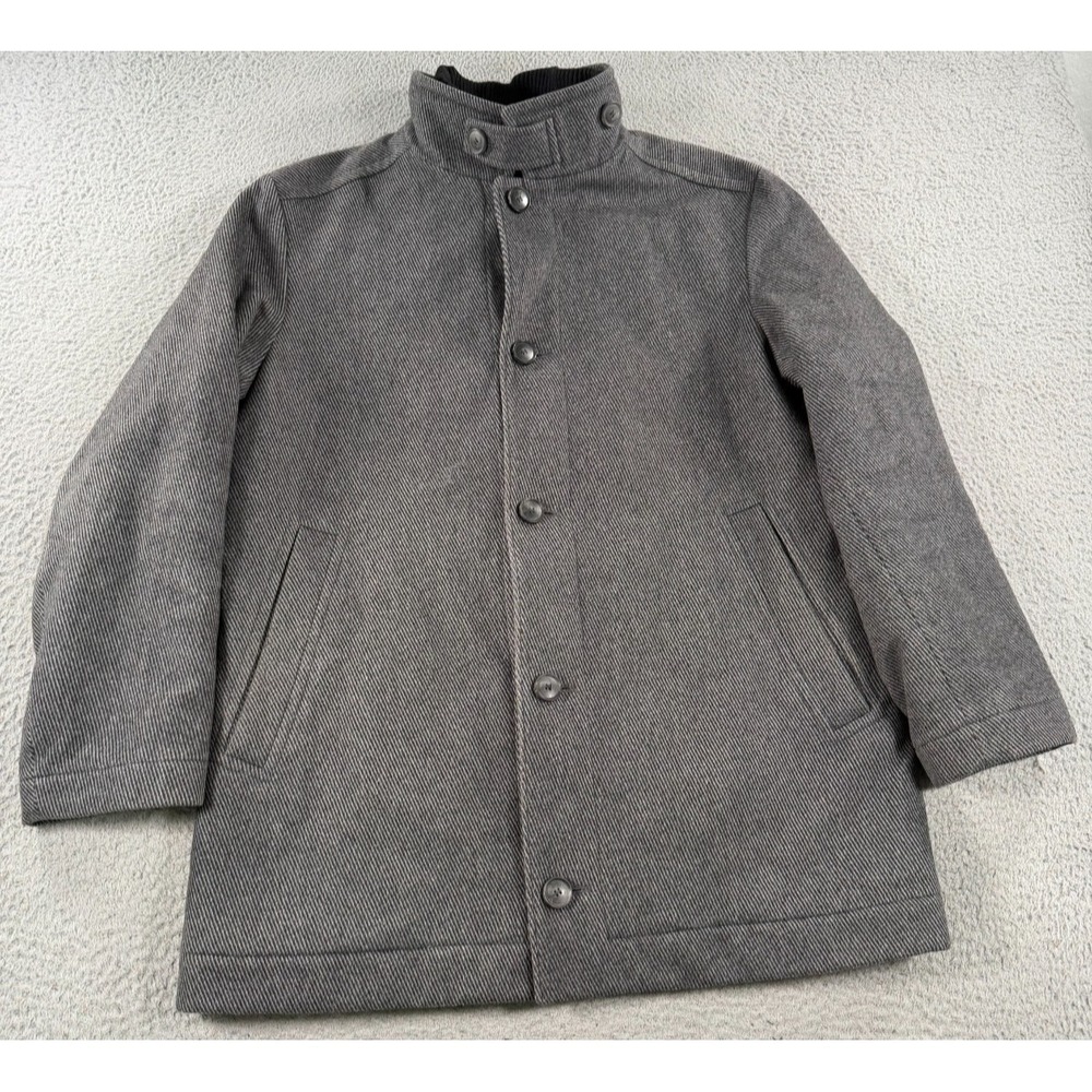 Hugo Boss Coat Men 42R Gray Cashmere Wool Blend COXX Overcoat‎ Made In Ukarina